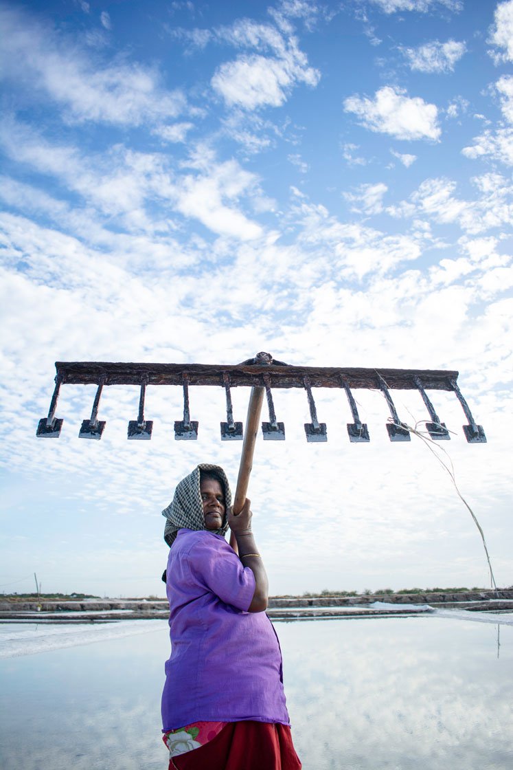 Rani and Jhansi with their heavy tools: just another day of backbreaking labour