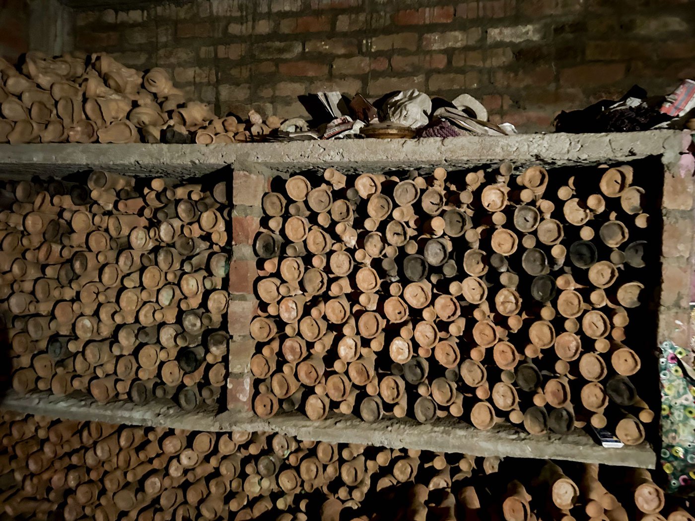 Right: The storeroom where Maya keeps all her creations