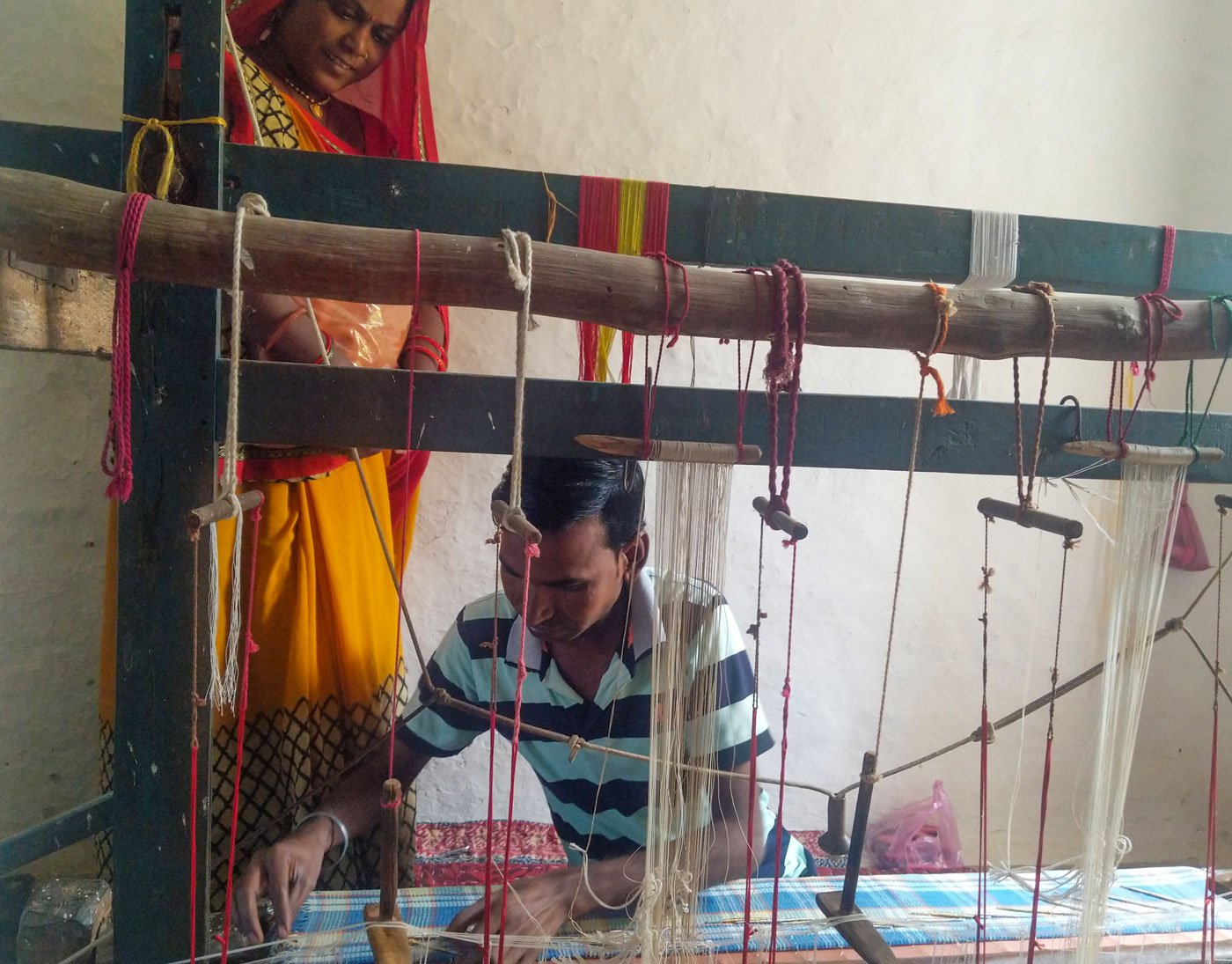 Suresh and Shyambai Koli had steady work before the lockdown. 'I enjoy weaving. Without this, I don’t know what to do,' says Suresh