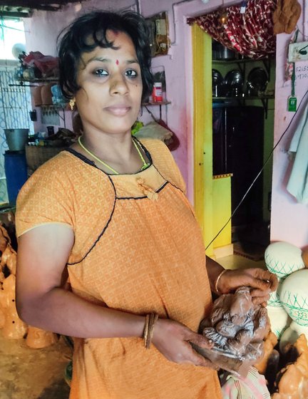 U. Gauri Shankar's family – including his daughter-in-law Madhavi – has not received a single bulk order for idols this Ganesh Chathurthi