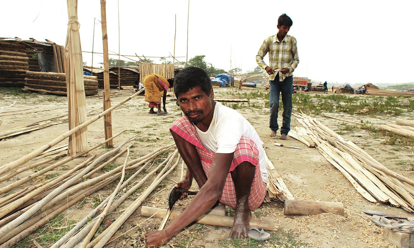 Mainuddin Pramanik, 35, also comes to Dhubri every day from Kuntir char