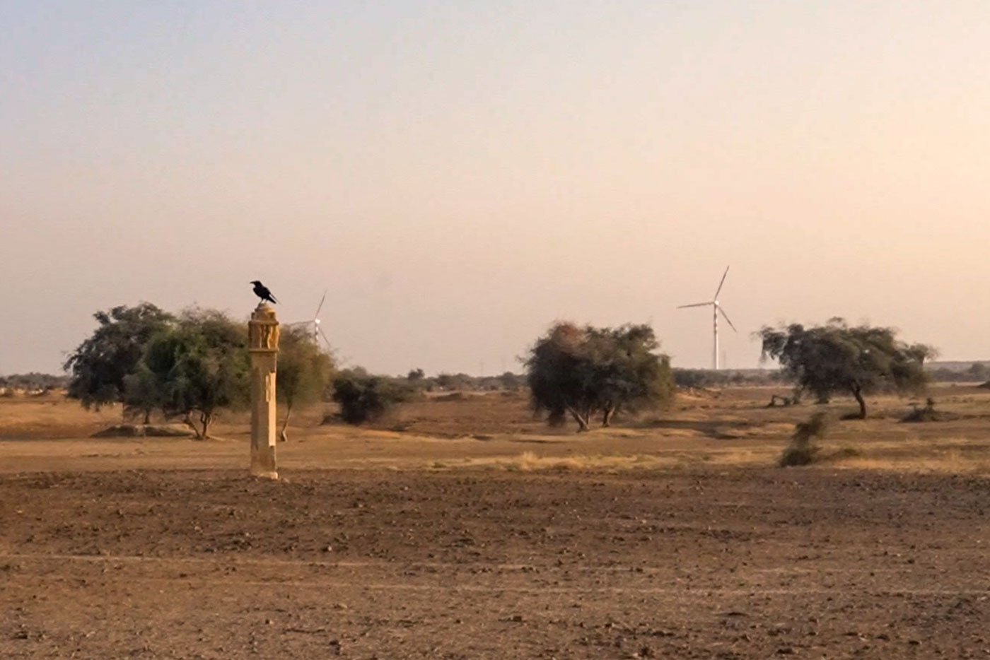 Right: A pillar at the the Dungar Pir ji oran in Mokla panchayat is said to date back around 800 years, and is a marker of cultural and religious beliefs