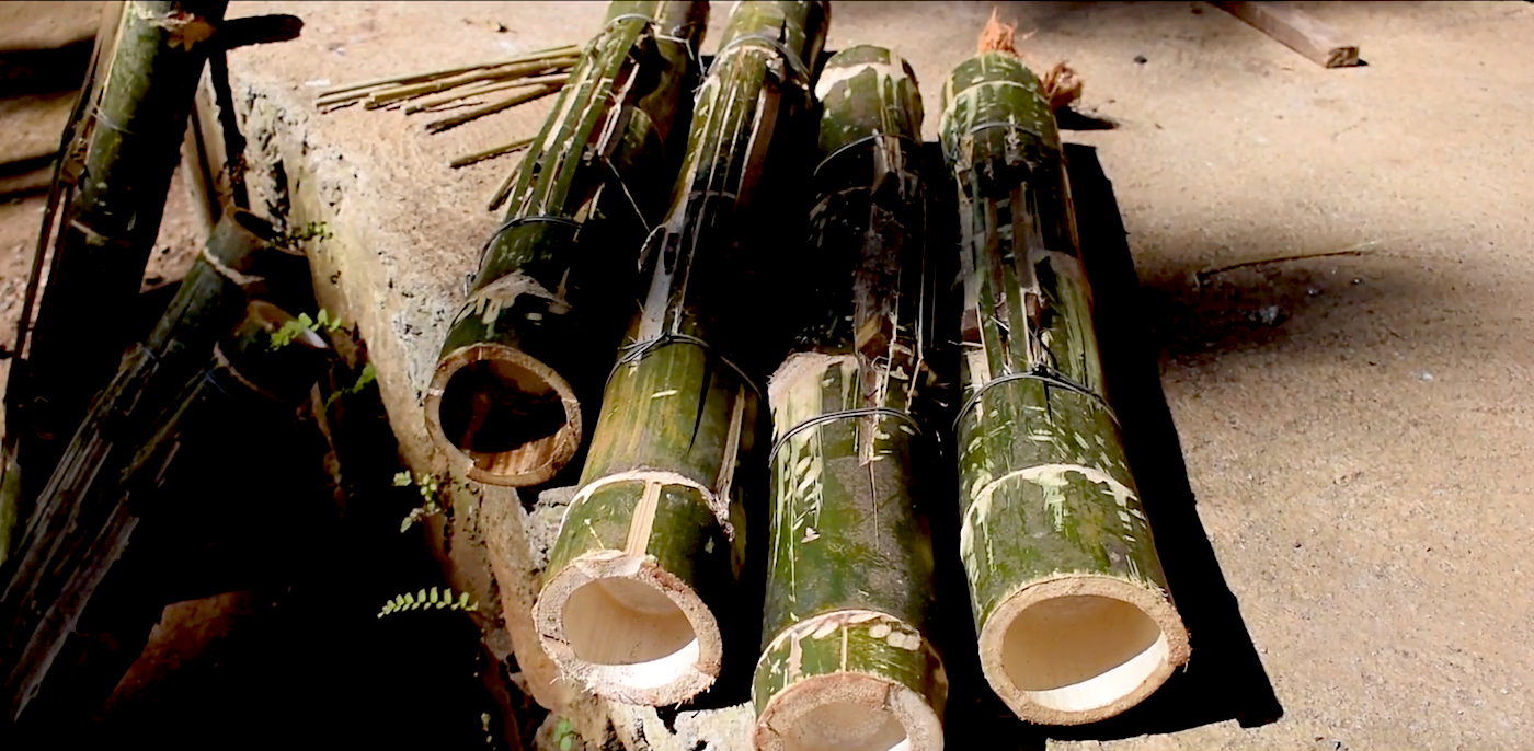 In Parappa village of Kerala, a group of around 15 men drum on ‘grass’ – on the mulam chenda, a bamboo drum.