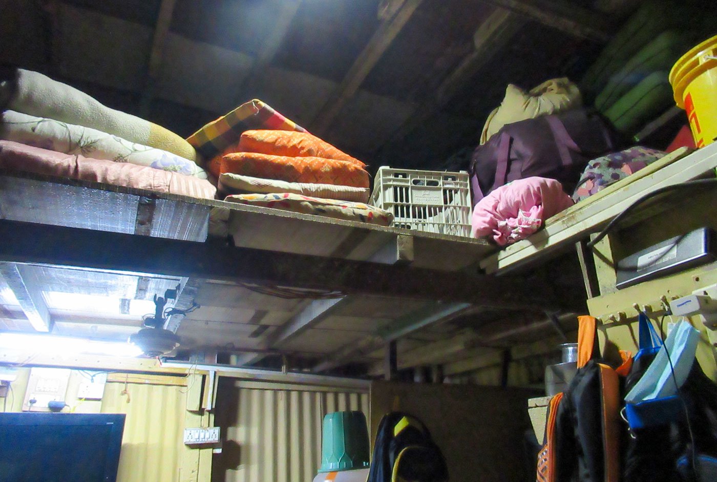 Now he is confined to a 150 square feet airless room, and is fearful of his family losing that room too someday