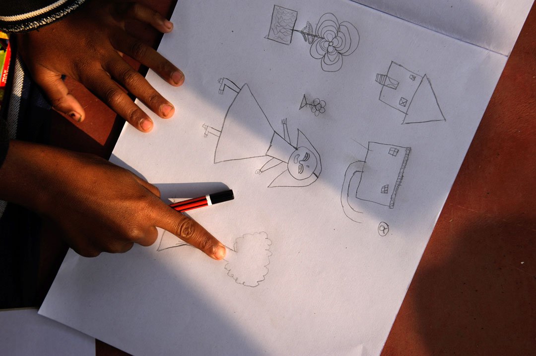 A girl’s self-portrait, along with her surroundings