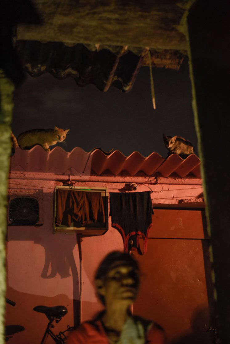 A framed painting adorns Rita akka's small house, offering 'best wishes'