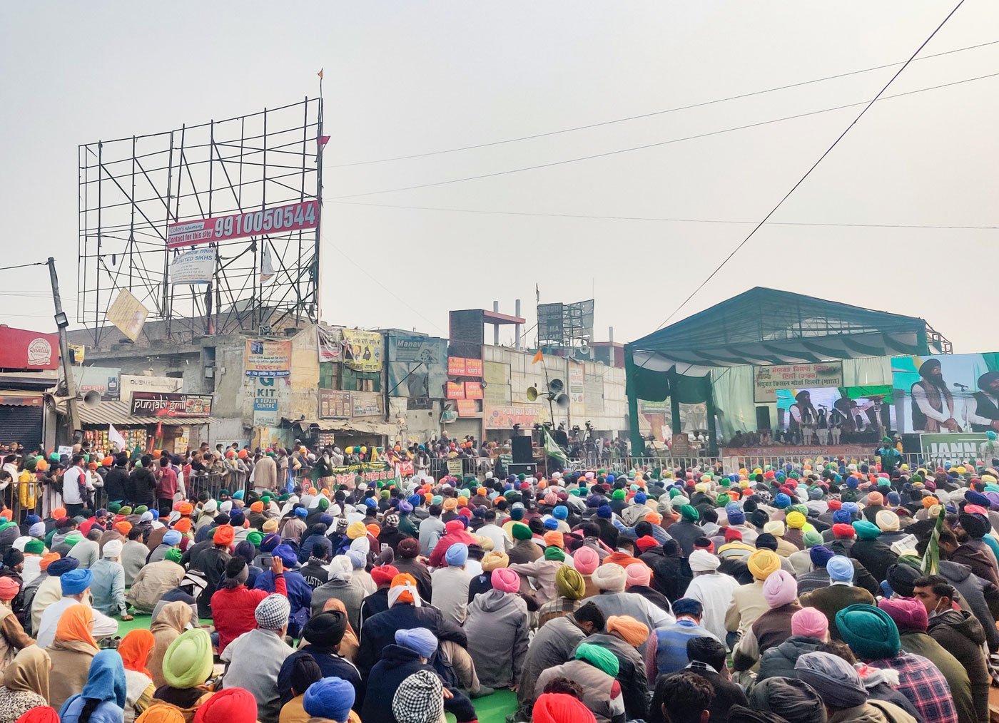 'The cars keep going back and forth from here to our villages. If four people are dropped there, four others come back in the same car', says Sabaran Singh