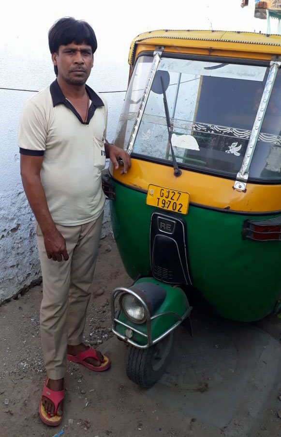 Left: 'Many are without food for a week now', says community leader Reshma aapa. Centre: Farooq Sheikh with his rented auto; he is feeling the heat of the lockdown. Right: Even the Rahat Citizen Clinic has been shut for the lockdown (file photo)
