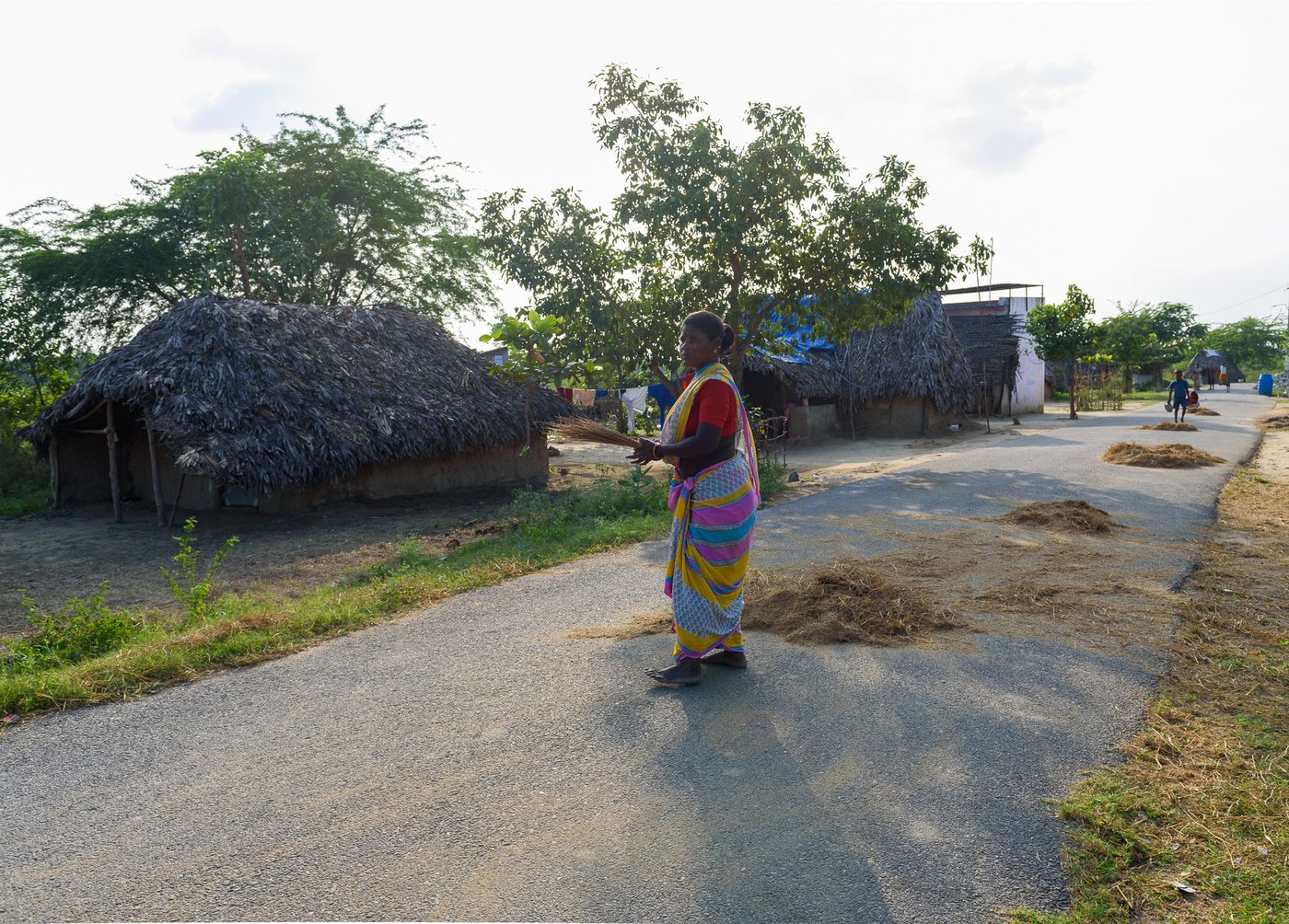 At times, the wages the Irula women count on withdrawing from their accounts fall short, as it did for K. Govindammal (left) when she constructed a house under the Pradhan Mantri Awas Yojana, and has been the experience of other women too in this small hamlet of Irulas (right)