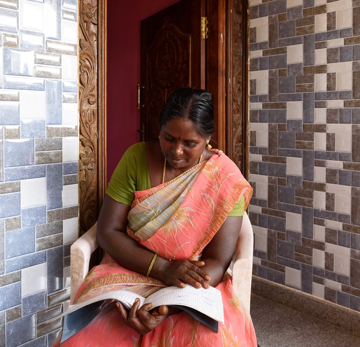 G. Sumathi has been a PP (panidhala poruppalar, the local supervisor) in the past, with her husband K. Sriramulu; when the lockdown eased, in May, she used her Rs. 5,000 savings of MGNREGA wages to set up a small shop outside her house