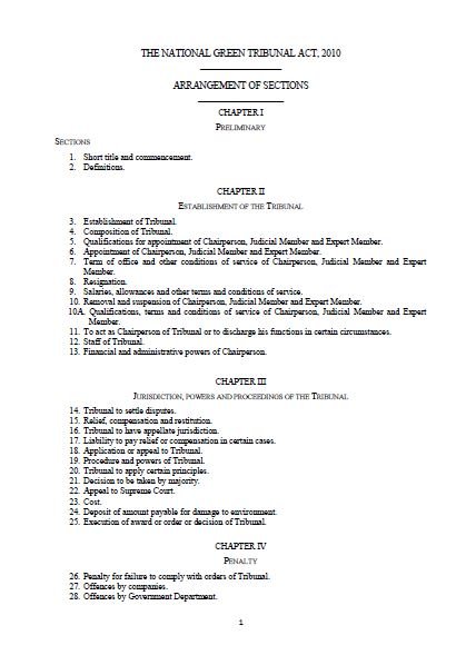 The National Green Tribunal Act, 2010