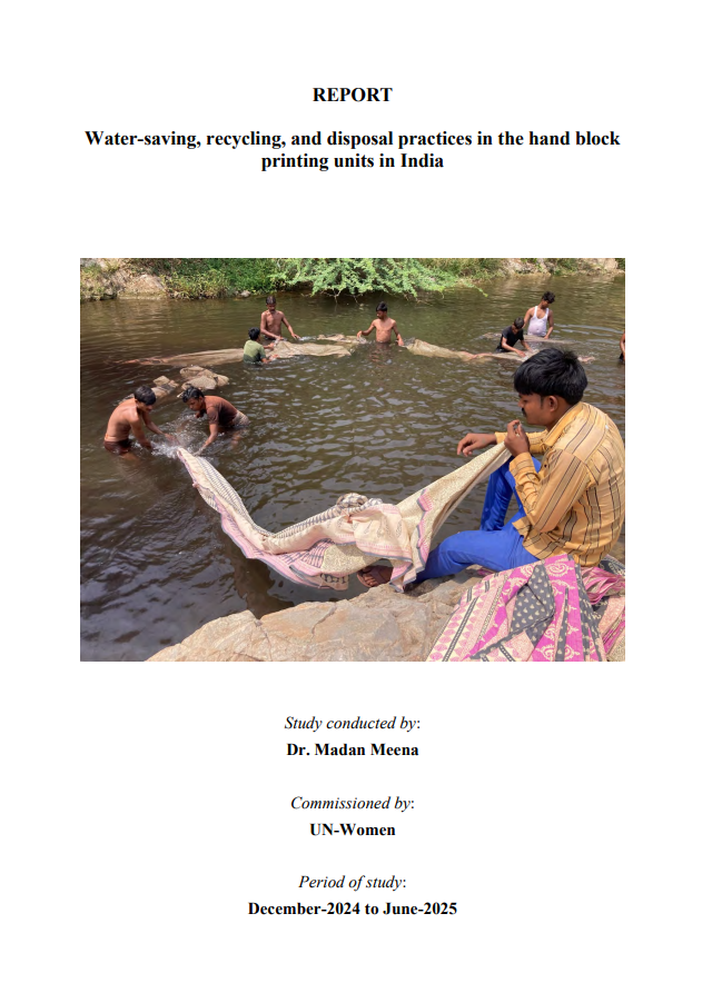 Water-saving, recycling, and disposal practices in the hand block printing units in India